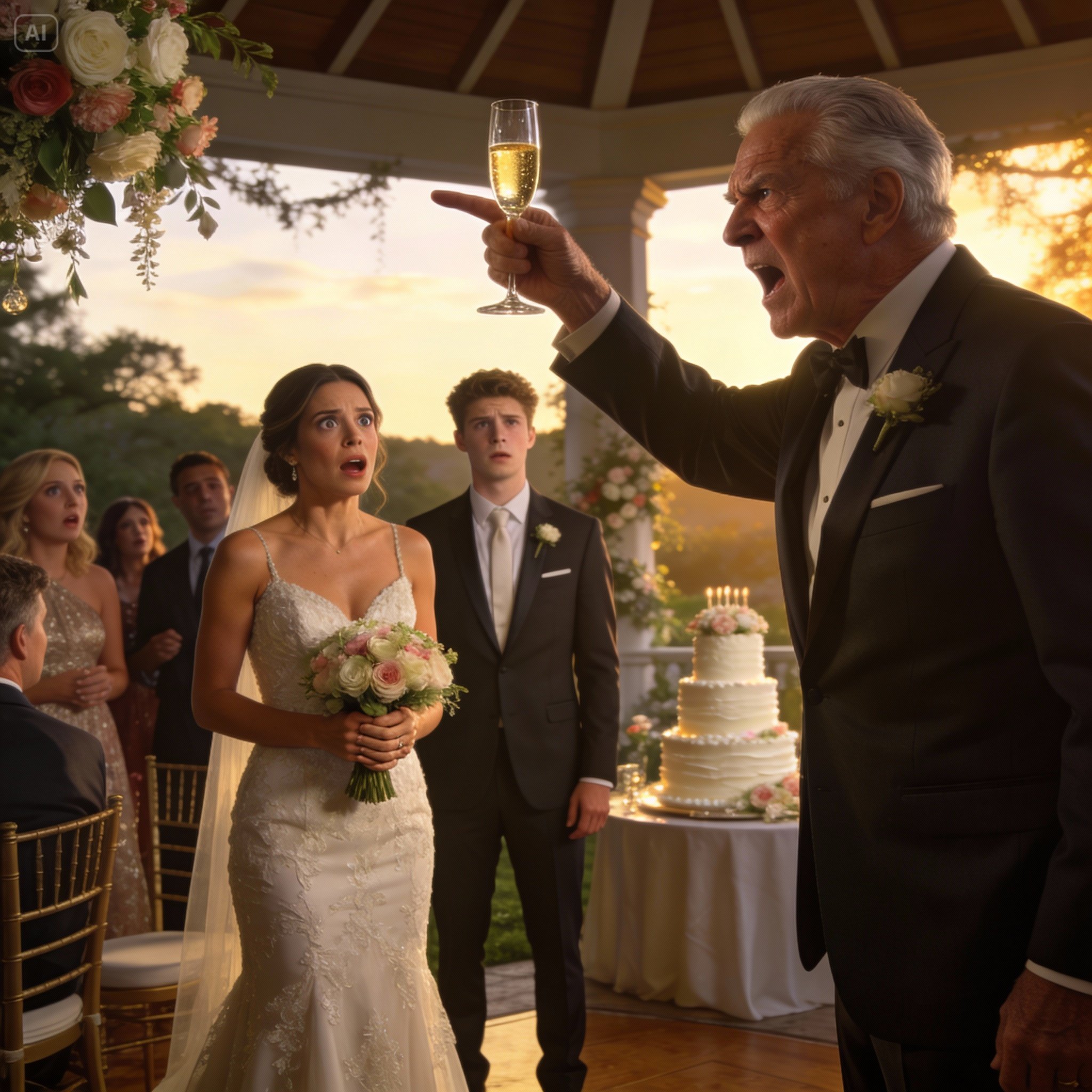 He stood up, glass in hand. “To the person who can give my daughter a good life,” he said. Everyone smiled. But my father wasn’t looking at my husband. My husband froze. He was looking straight at my son, standing by the cake. He lowered his voice, and in front of everyone, he said…