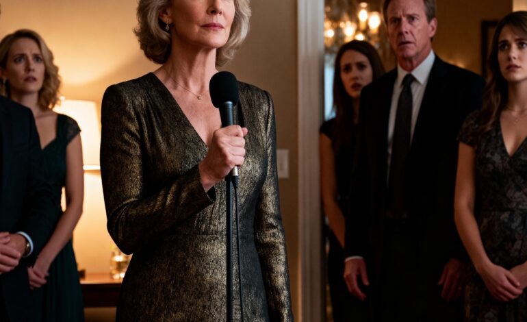 On our wedding anniversary, my husband announced in front of all guests: ’25 years is enough. I want someone younger. I want you out of the apartment tomorrow!’ He forgot that the apartment was mine. I took the microphone and said something that left him speechless.