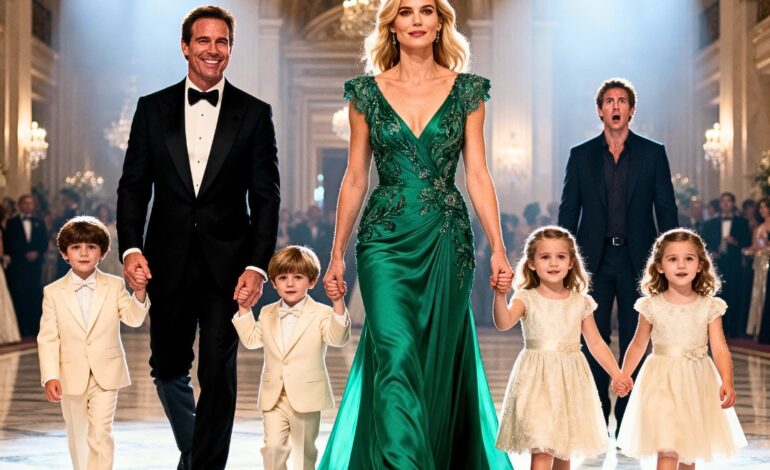 He threw the divorce papers onto the table and said, “You’re useless. You can’t even bear children.” Then he walked away without looking back. Seventeen years later, I stepped into his eight-million-dollar gala in an evening gown, holding the hands of four radiant children. My millionaire husband smiled at my side. He, meanwhile, stood frozen — still alone, still without even his first child…