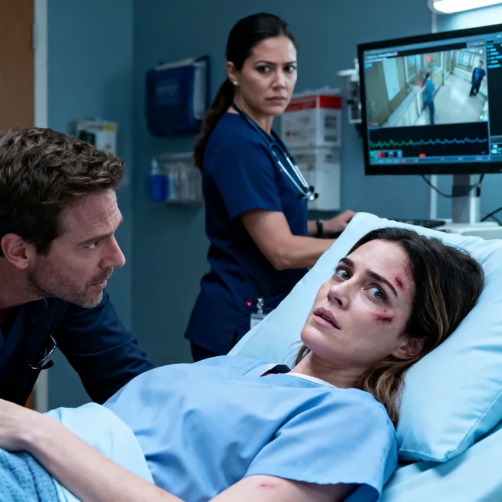 IT’S JUST A BRUISE, DON’T MAKE A SCENE,” MY HUSBAND WHISPERED AS I LAY IN THE HOSPITAL BED. BUT WHEN THE ER NURSE SAW THE SECURITY FOOTAGE, SHE MADE ONE CALL THAT CHANGED EVERYTHING. MY MIL’S FACE WENT PALE WHEN THE POLICE ARRIVED… THEN…