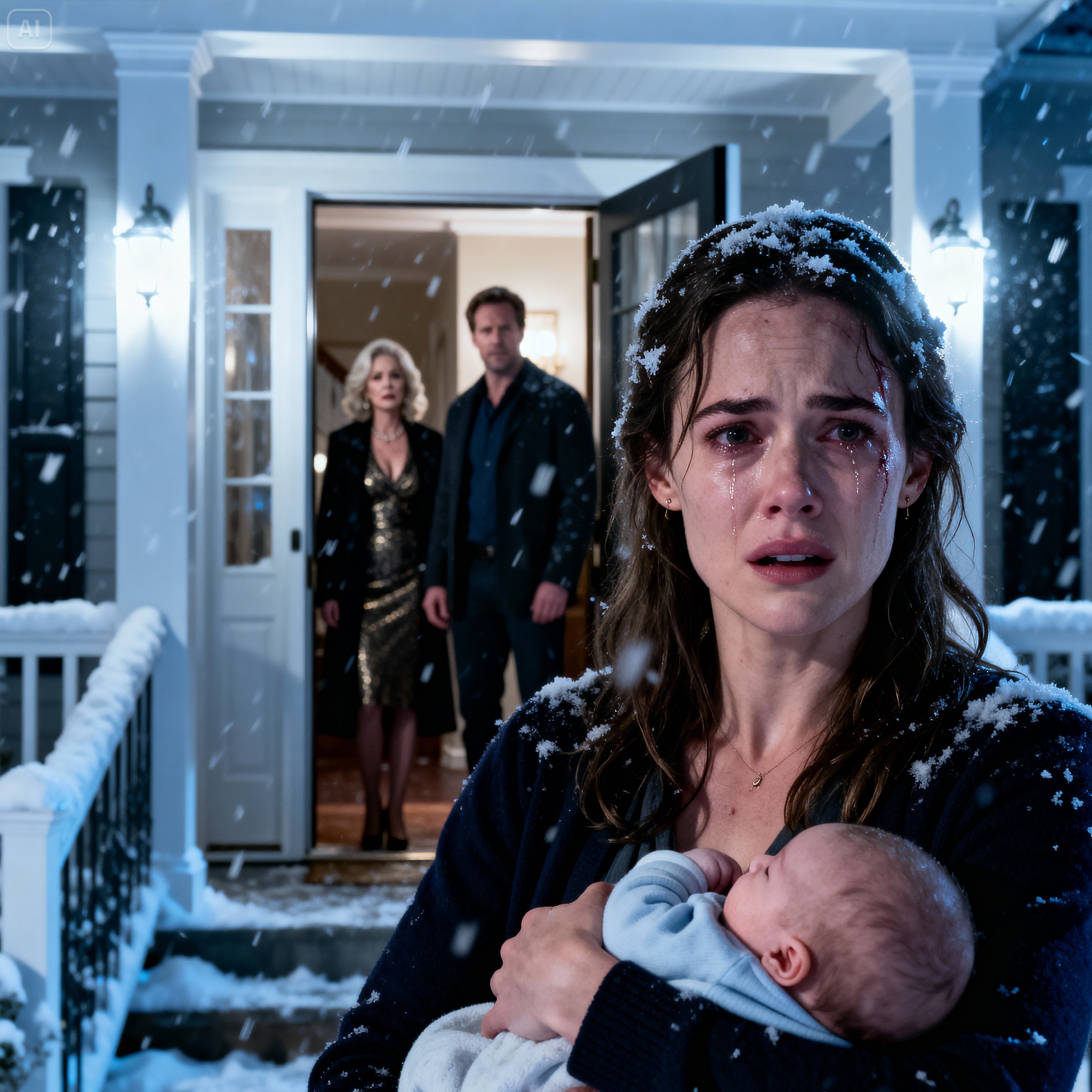 Because of husband mistress, his and MIL kicked me and my 3-day-old baby out into the snowstorm. They had no idea that I had just inherited a $2.3 billion fortune from my grandfather… Just 24 hours later, I made them live in hell…
