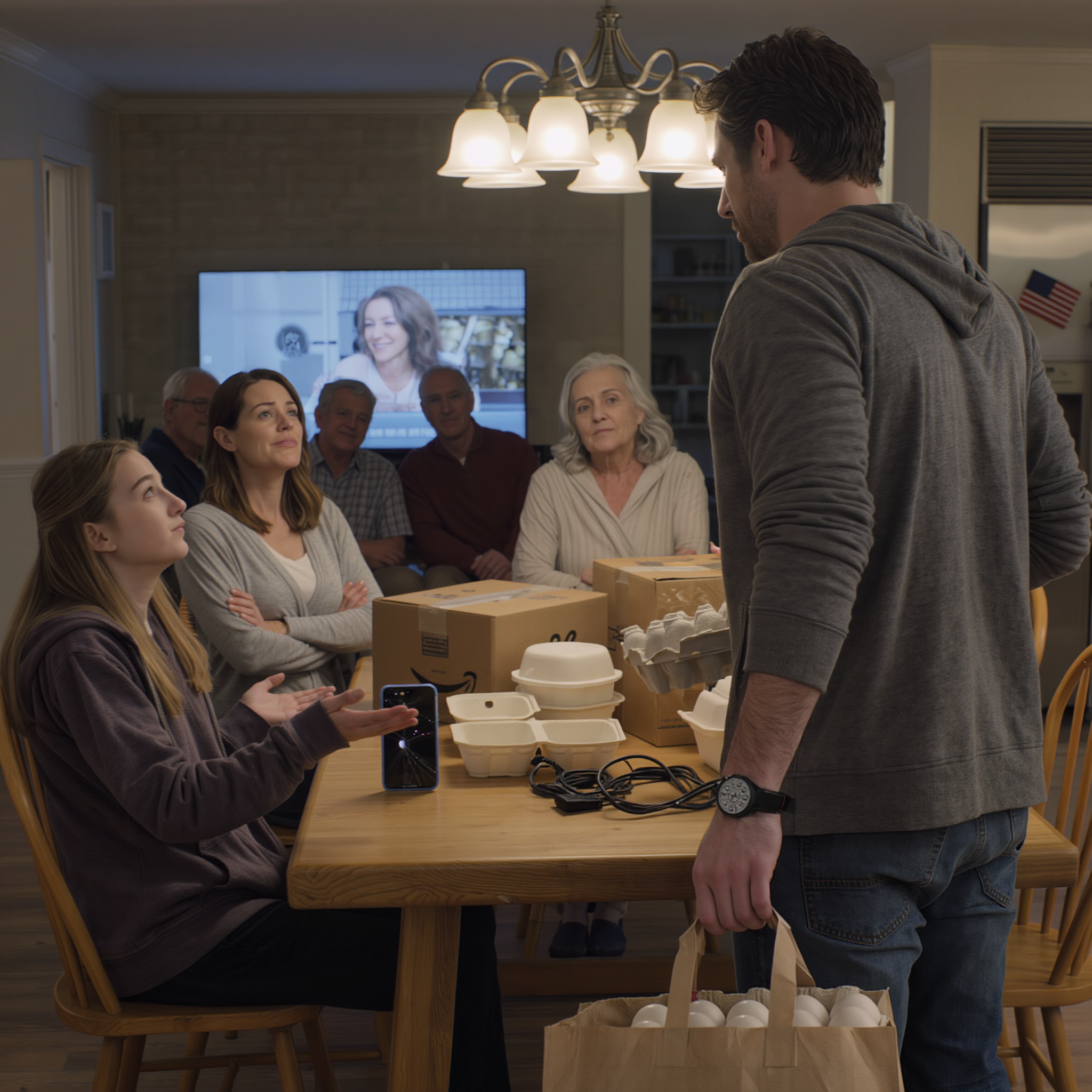 “I want the newest iPhone, not this cheap piece of junk!” she yelled and then hurled an iPhone 15 at my face. My sister pointed a finger at me and shouted, “Apologize to my kid or get out of this house!” — My parents just sat there smirking, enjoying the show… they had no idea that from that moment on, I was quietly “pulling the plug” on the whole family, and that just one last sentence from me would make the entire dinner table go dead silent.