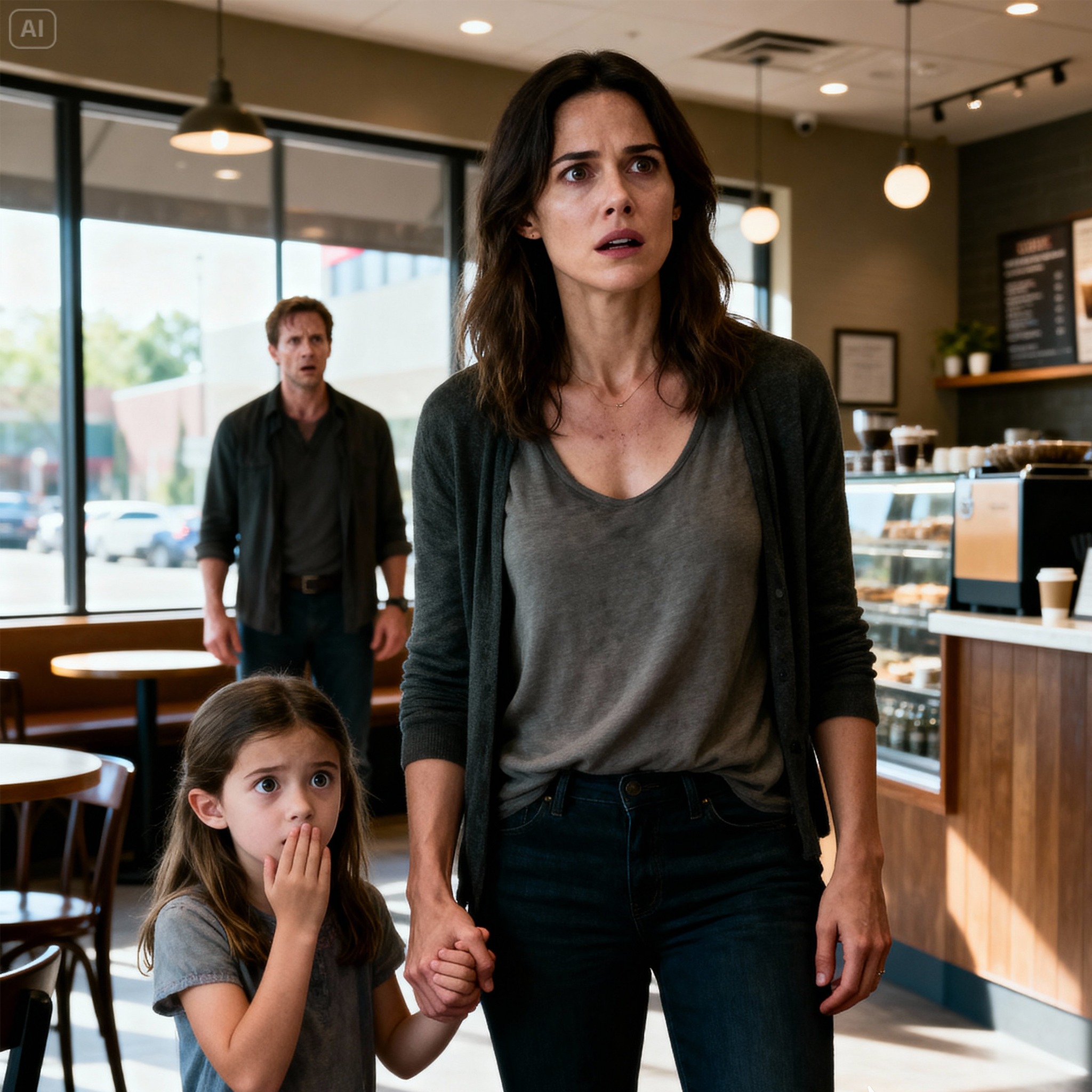 My 8-year-old daughter held my hand and whispered, “Mom, look, that’s Dad.” I said, “Dad died. You know that.” My husband, her dad, had died three years earlier. I looked at the man and froze. I didn’t cry. I did something. The next day, everything changed…