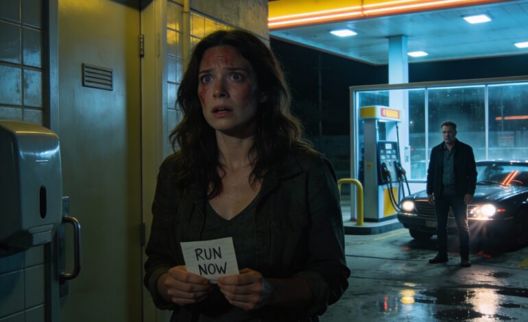 My husband took me on a trip to “fix us,” and at a gas station a stranger secretly slipped me a note that said “run now,” so i told my husband i was going to the bathroom, but after the attendant told me the truth, i never got back into that car again.