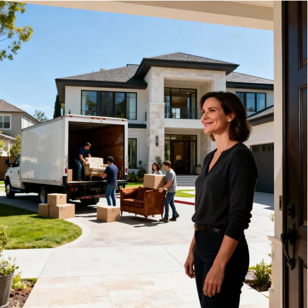 I QUIETLY BOUGHT A $1 MILLION HOUSE WITHOUT TELLING ANYONE. ON THE DAY I MOVED IN, I SAW MY SISTER’S HUSBAND AND HIS FAMILY ARRIVE WITH MOVERS, ATTEMPTING TO MOVE THEIR BELONGINGS INTO MY HOUSE. I GREETED THEM CALMLY WITH A SMILE. SUDDENLY, THEY YELLED, “WAIT A MINUTE!