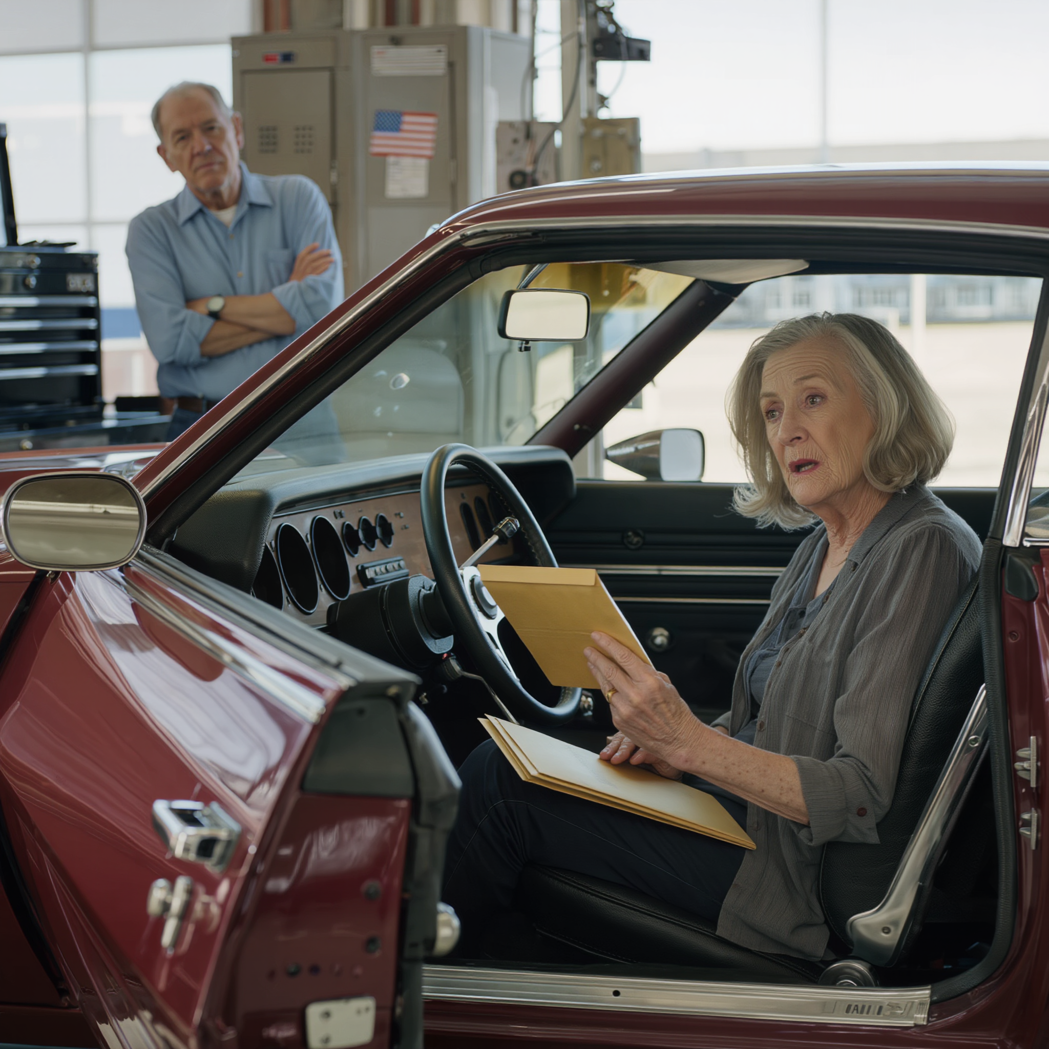 “I sold the car, my wife needs money to go to Paris, Mom, stop making things hard for us” – my son said, not daring to look at the oil stain where my husband’s car had stood for 20 years – I thought the last thread tying me to him had just snapped, until a man who claimed to be my husband’s close friend called and said: “Mrs. Carol, that car is not just a car… your husband planned all of this in advance.”