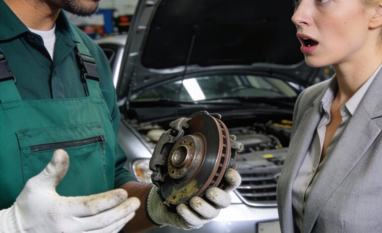 After noticing something was wrong with my car, I brought it in for inspection.