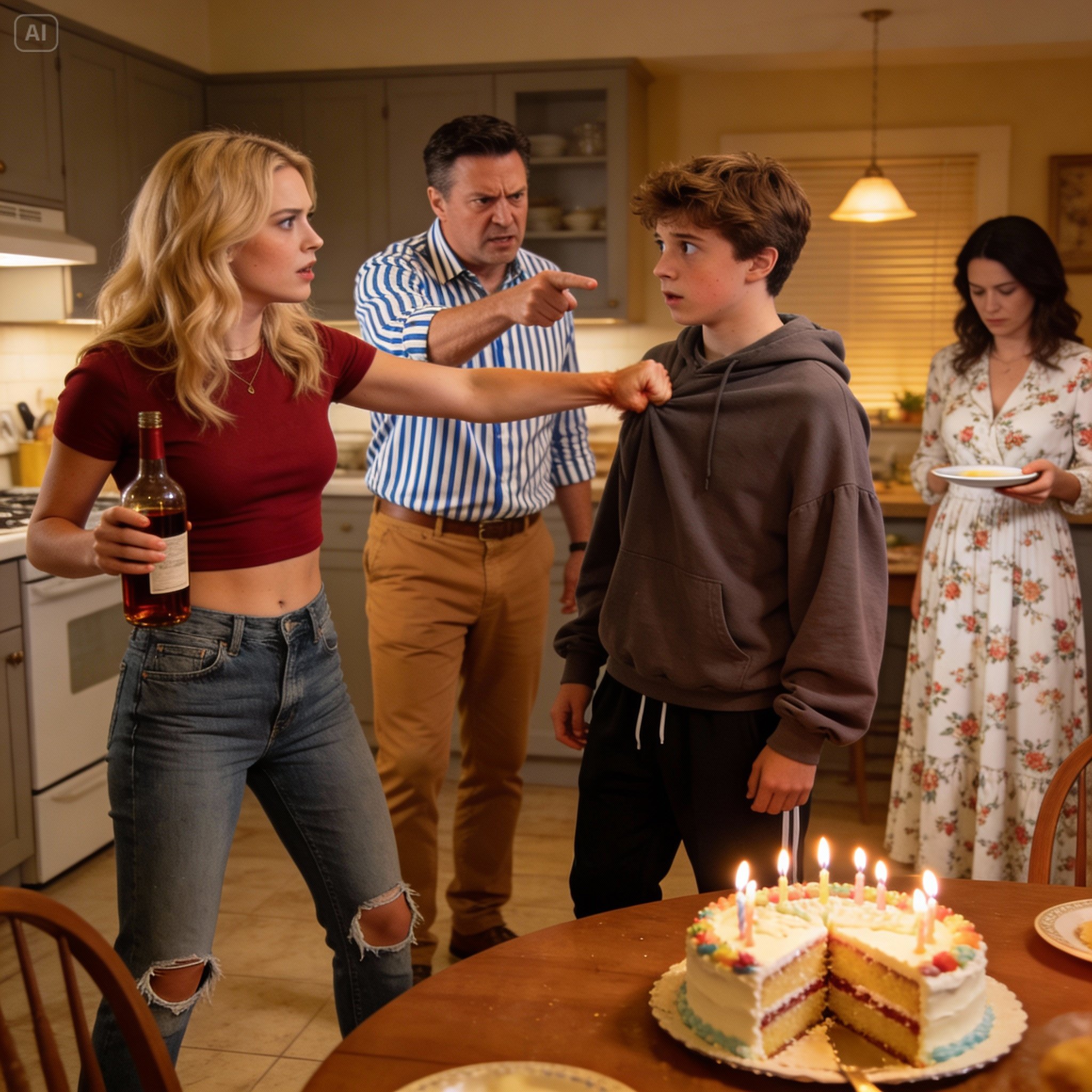 My stepsister demanded to cut my birthday cake, but when I cut it instead, she slapped me. Then, my dad defended her, telling me to show some respect for the family. Now,