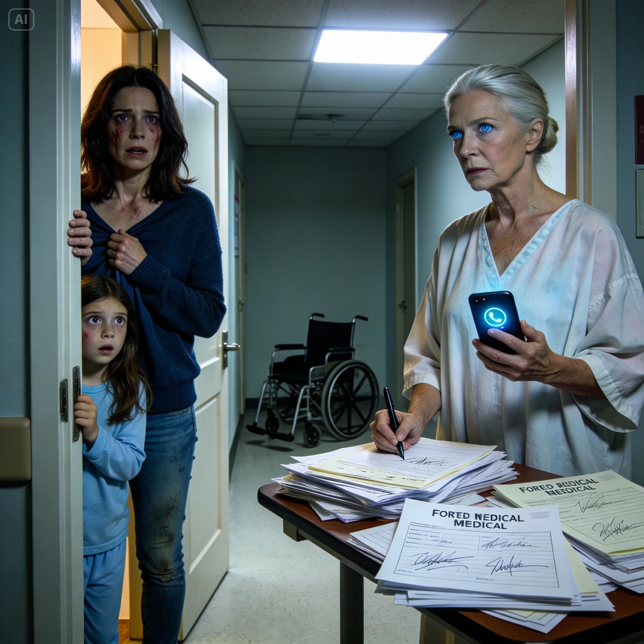 My mother moved into our house for home care. A few days later, my daughter grabbed my sleeve and whispered, “Mom… something’s wrong with grandma.” The next day, we secretly looked into her room, and what we saw made us freeze in fear. We couldn’t even speak.