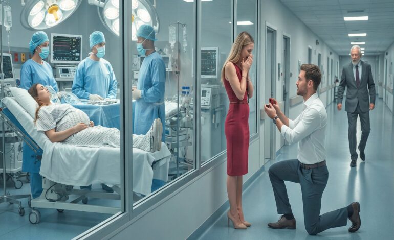 “This is the woman I choose,”While His Pregnant Wife Was Rushed Into Surgery — He Proposed To His Mistress As Her Father Watched