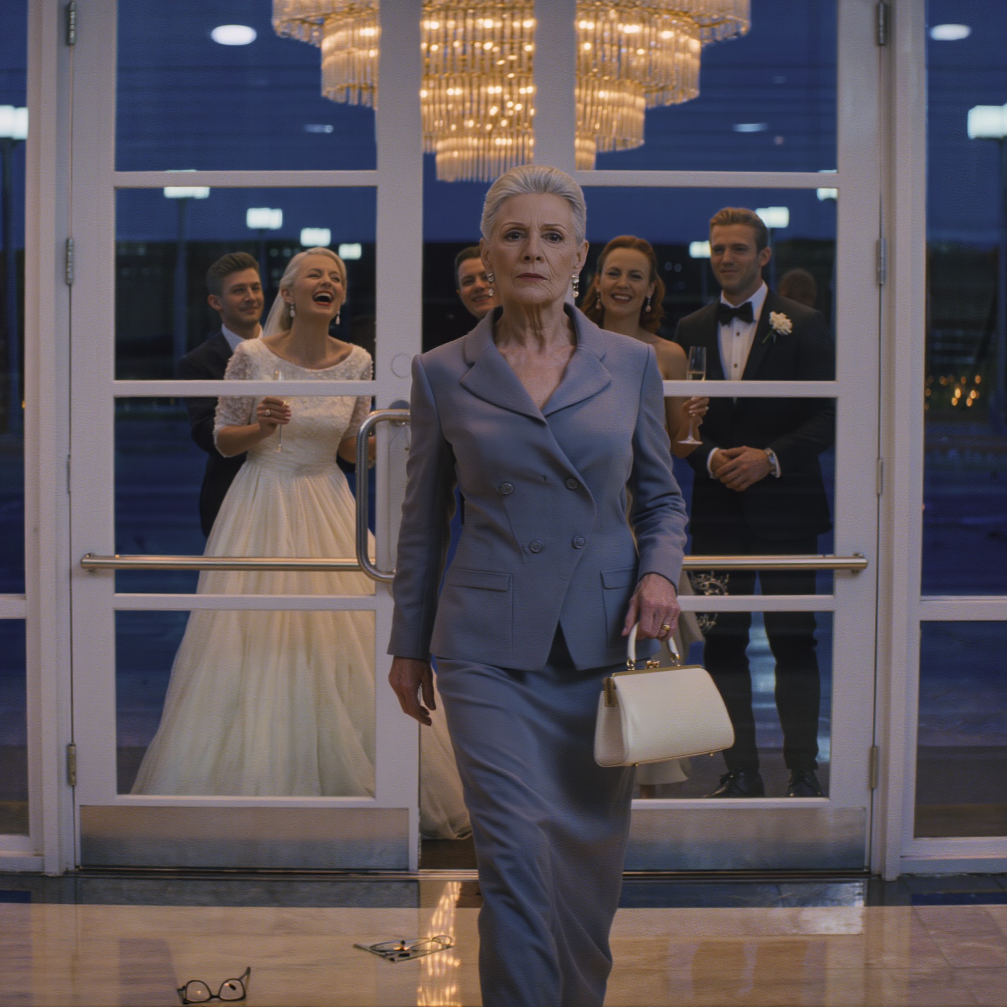 My daughter-in-law slapped me in front of 130 wedding guests for refusing to hand over my apartment keys, and my son watched my glasses shatter without moving—so I walked out into the night and made the one call I swore I’d never make.