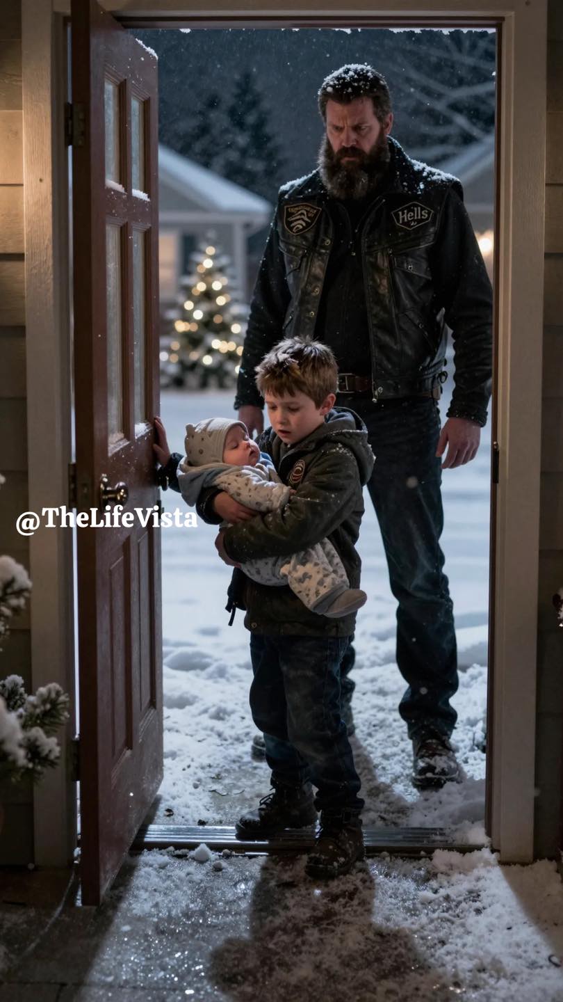 A 9-Year-Old Knocked on the Iron Serpents MC Door at Midnight, Holding His Baby Sister and Whispered “Please Hide Her for One Night” — What He Revealed About His Stepdad Changed Everything