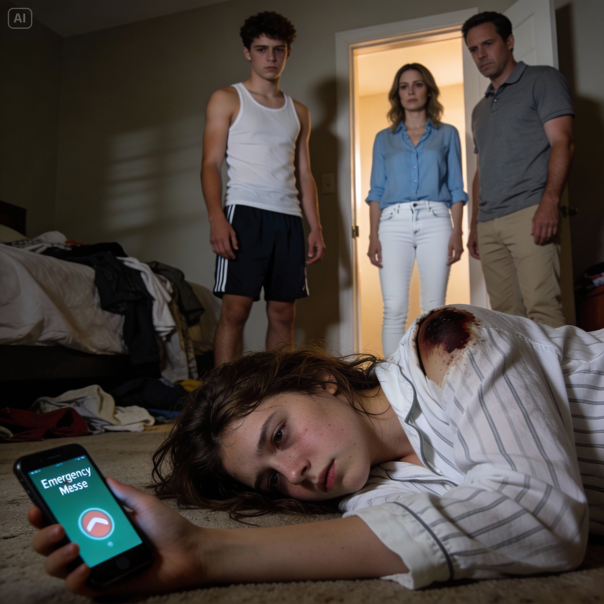 I woke up bleeding at 4:07 A.M. My stepbrother stood over me. My parents watched and laughed. One SOS message turned their house into a courtroom.