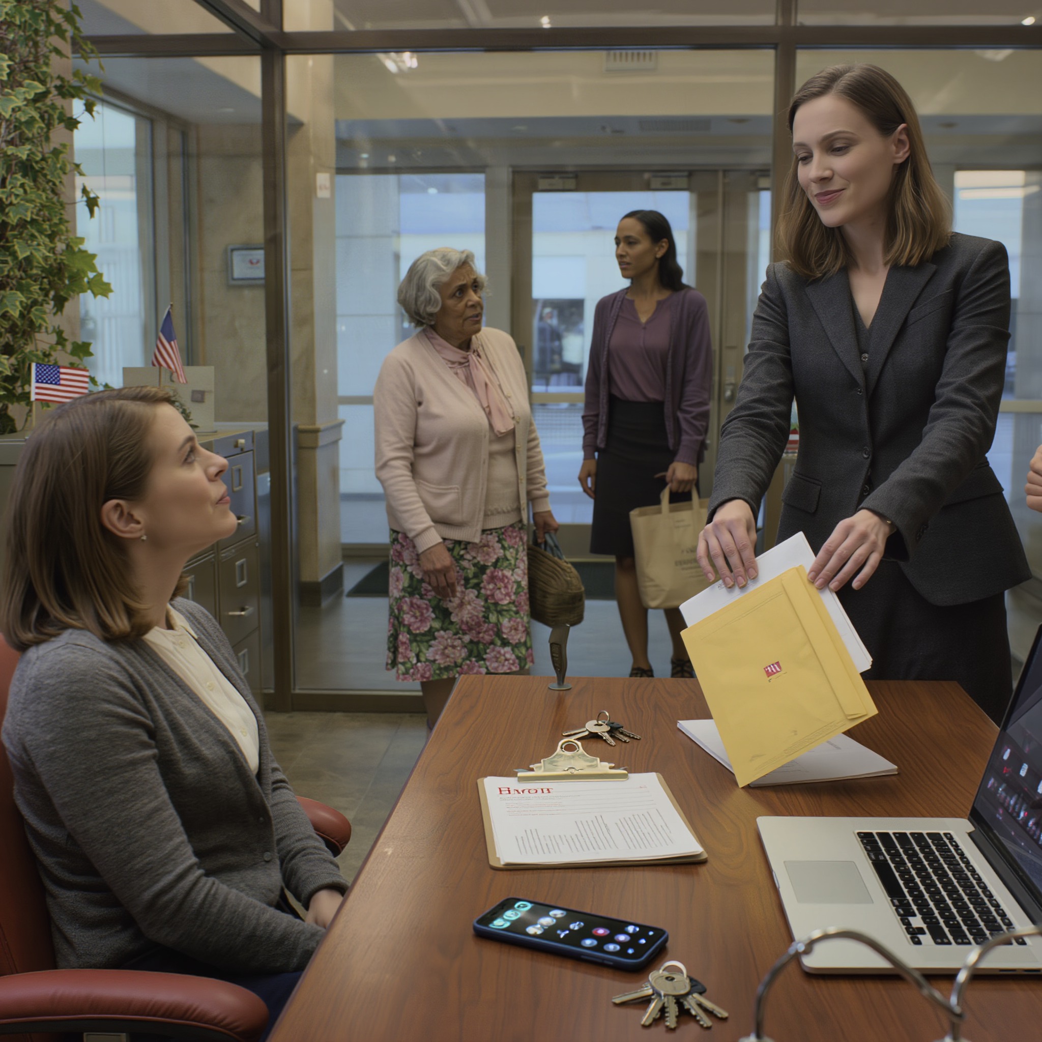 My sister strutted into the apartment building I manage, dropped a rent notice on my table, and said, “Congrats, Claire. Your little $2,350 deal is over; you’ll pay $7,100 like everyone else,” while my parents called it “fair”… except she didn’t know what Grandma hid for me.