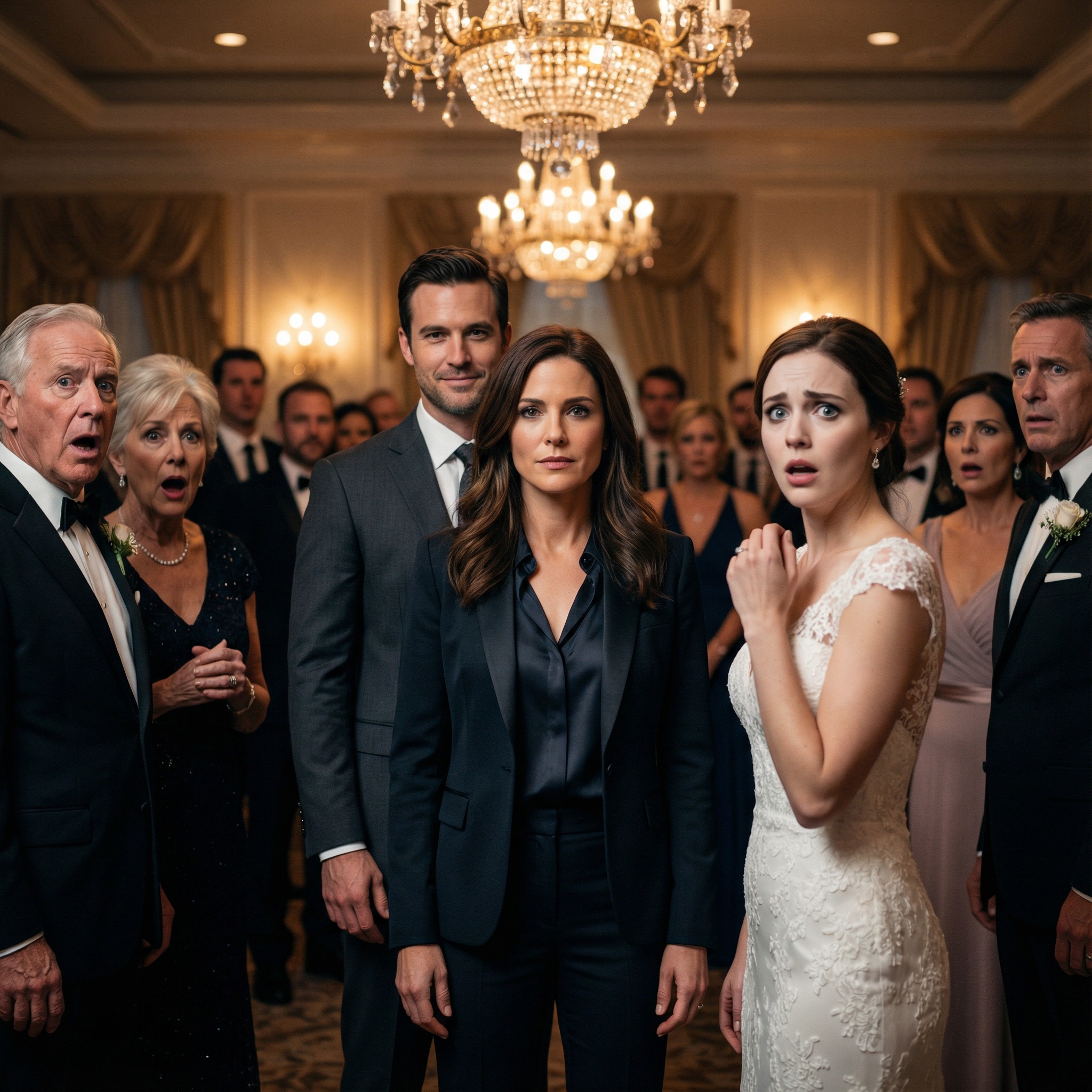 At my sister’s wedding, she smirked and introduced me to her boss, saying, “This is the embarrassment of our family.” My parents laughed. Her boss remained silent, watching them. The room grew tense. Then he smiled and said, “Interesting… because you’re fired.”