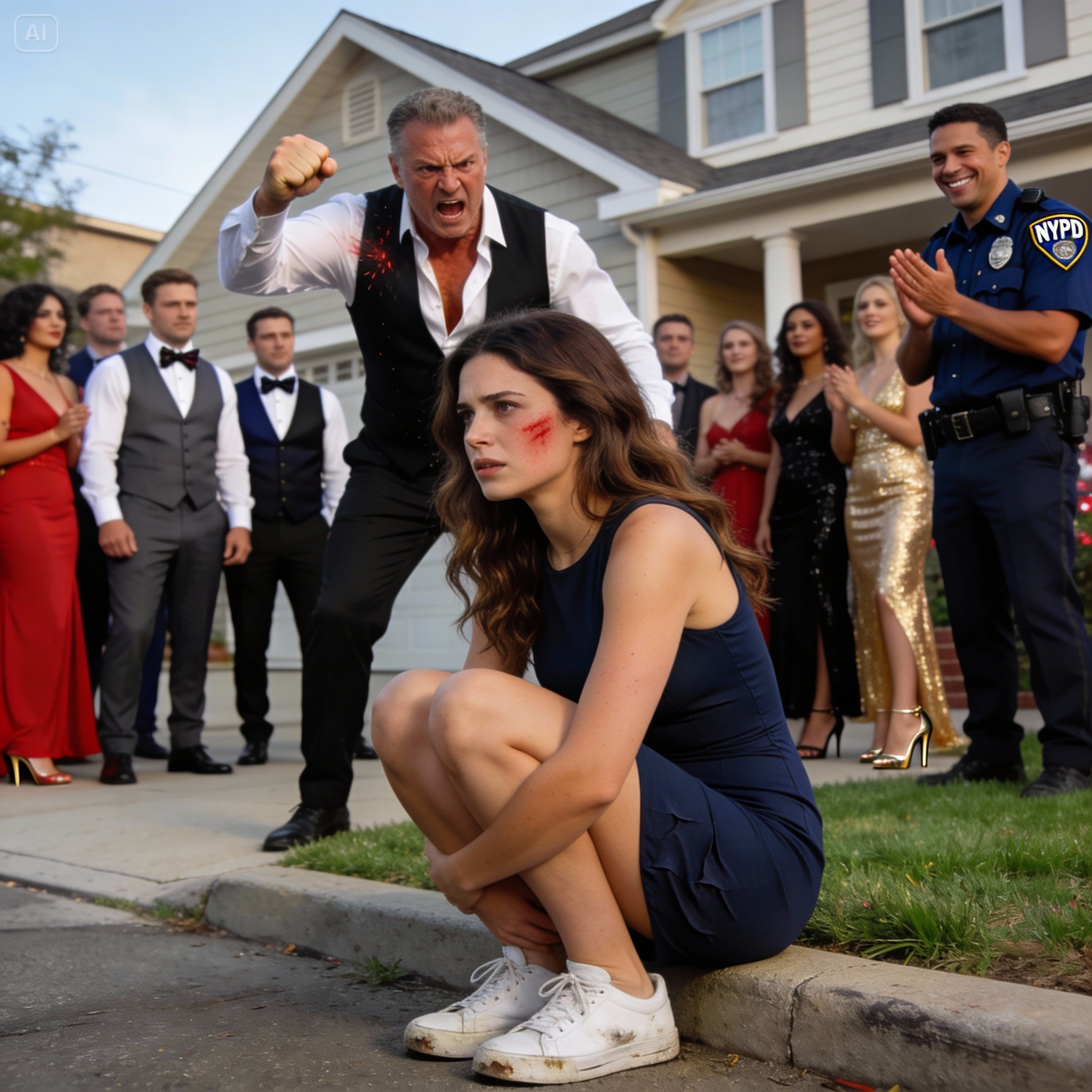 My dad hit me in the face then dragged me out by my hair in front of 68 guests at my brother’s promotion party. My brother clapped and said: ‘You had it coming.’ No one stopped them. But they didn’t know… I made 1 calls. By morning, their lives were in ruins.