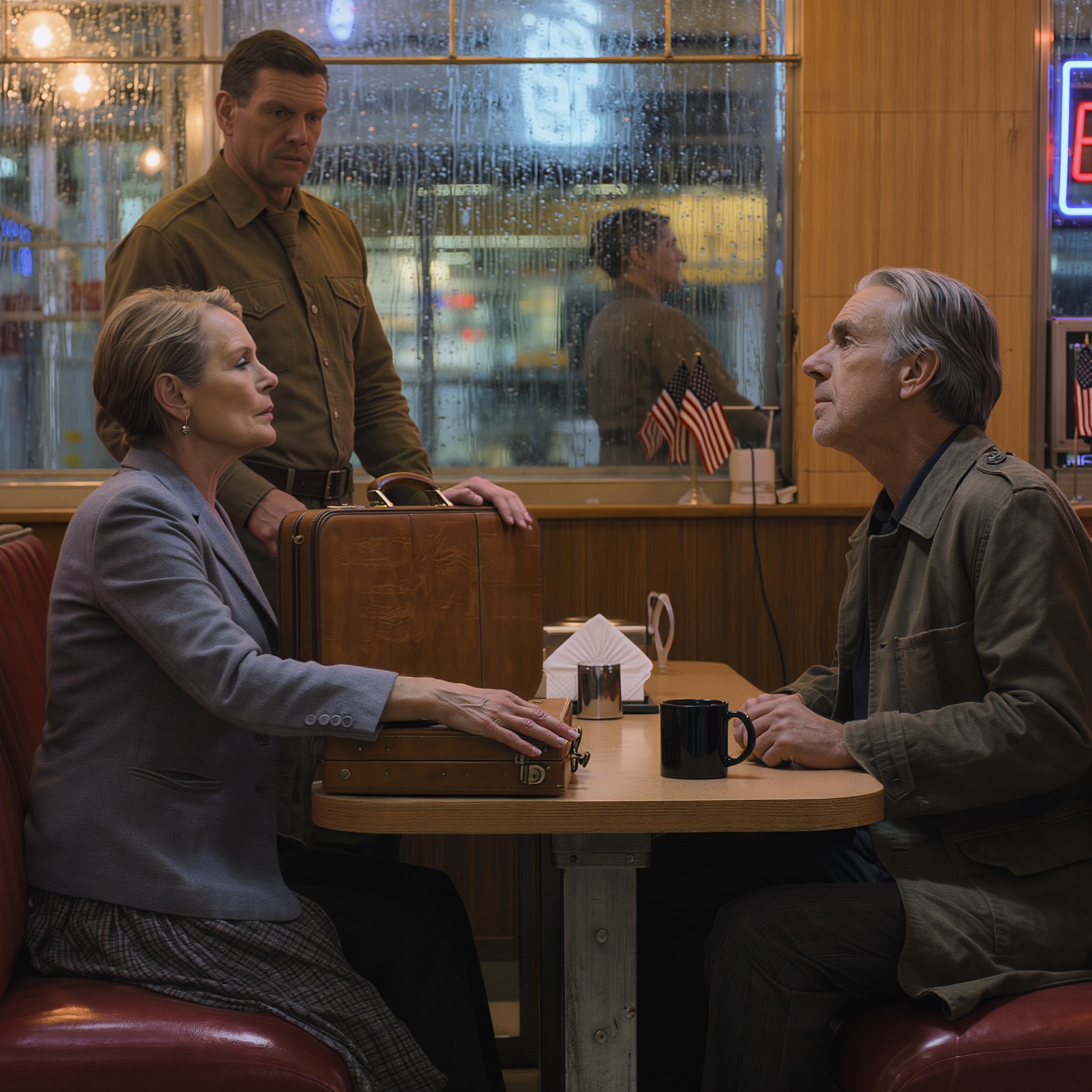 I was driving home with apples for jam when a hunter called and said, “ma’am, I found your daughter,” and thirty minutes later I was on my knees in the muddy woods behind the quarry, staring at Olivia’s bruised face while she tried to breathe and whispered, “his mother said I’m dirty blood,” and when the distant wail of 911 rose closer she grabbed my wrist and begged, “don’t take me there—she has people everywhere,” which is when I remembered Grandpa Nick’s warning about insane situations and hidden truths, yanked Olivia into my Chevy, texted my ex-military brother “now it’s our turn,” and headed for the one meeting Lucille Sterling never planned for