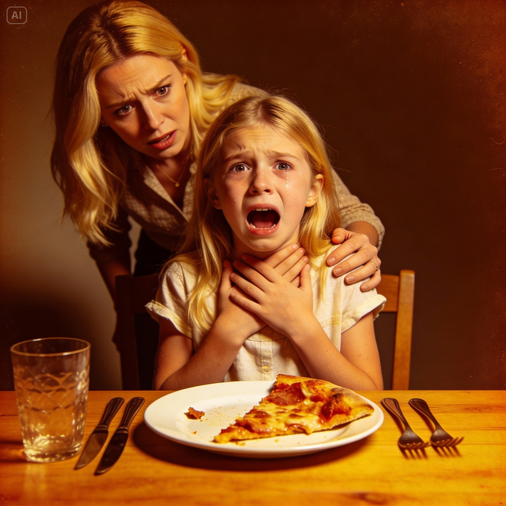 I came home to find my eight-year-old daughter eating pizza at the table. She smiled and told me it was from her grandma. Something felt wrong, so I immediately called my mother-in-law, but she denied ordering any food at all. Five minutes later, my daughter suddenly began to show alarming symptoms.
