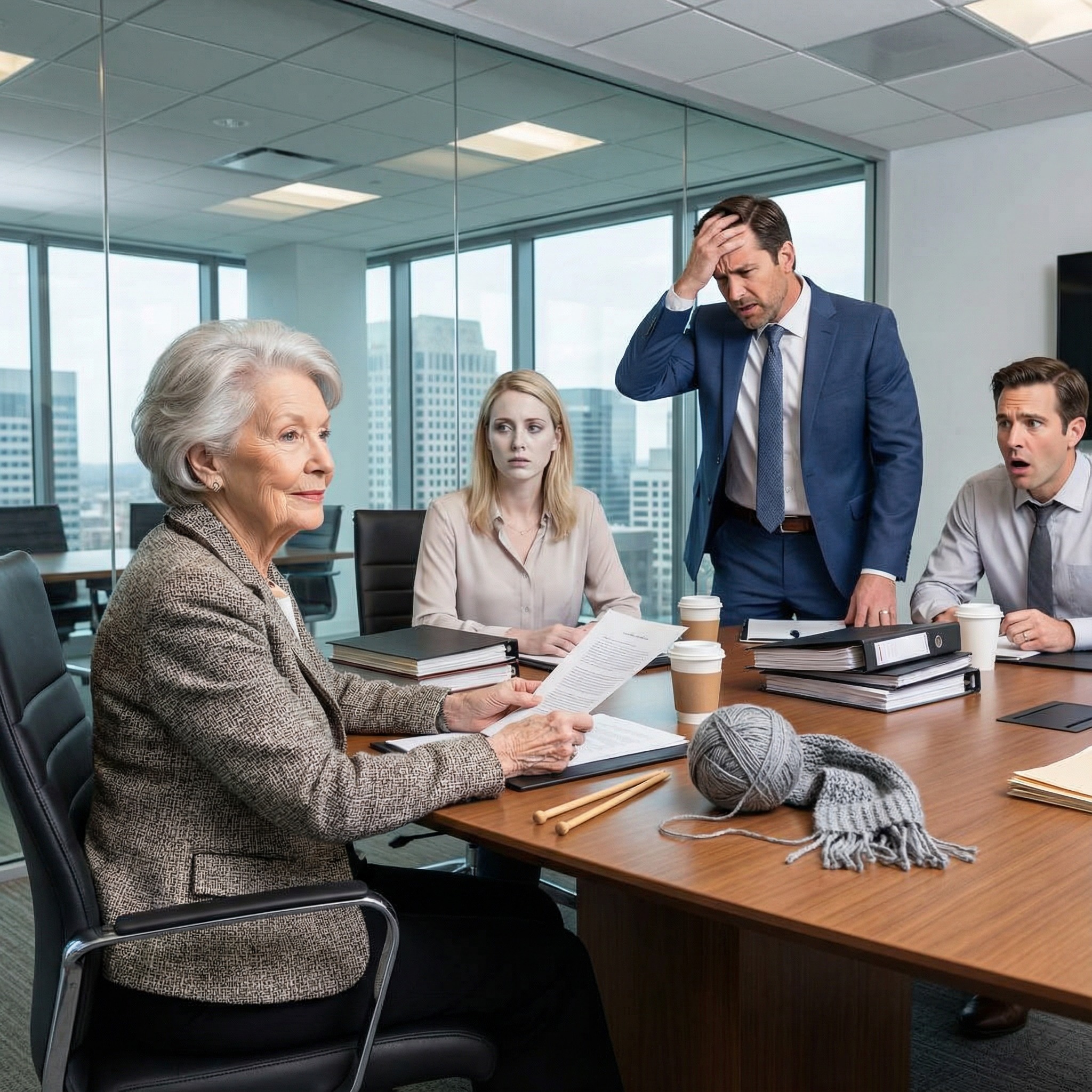 At my husband’s will reading, my children treated me like a senile widow. They whispered plans to sell my house and put me in a home. They thought I was a confused old woman, knitting quietly in the corner. They didn’t know every stitch I knit was a countdown to the moment I would reveal the truth and destroy their world…