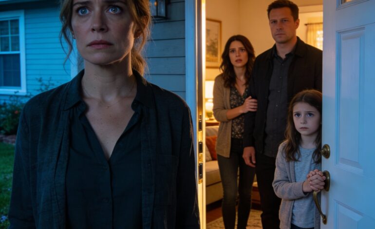 My husband was living at his mom’s house to take care of her. i wanted it to be a surprise, so i went there with our 7-year-old daughter without telling him. when we arrived, the front door stood slightly open. my daughter peeked in and gently tugged my sleeve. ‘…mom, look. but do it quietly.’