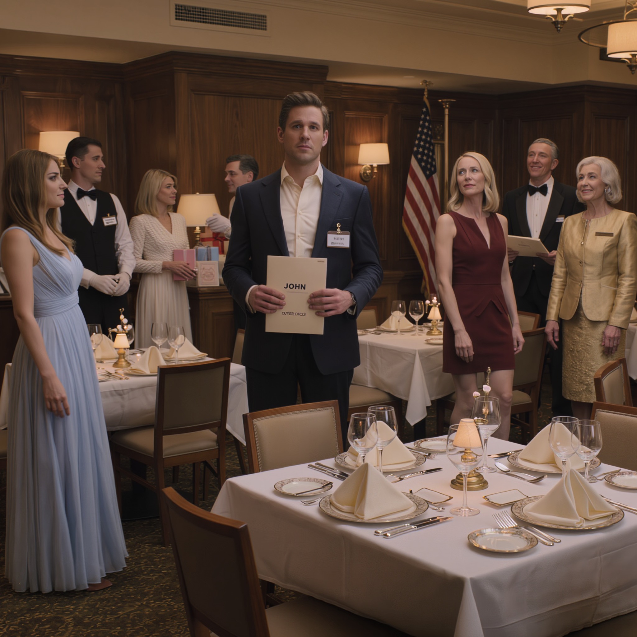 At My Brother’s Engagement Dinner, The Host Handed Me A Tag That Said “Outer Circle.” My Mom Smiled, “It’s Just For Seating—Don’t Overthink It.” My Sister Whispered, “It Means You’re Not In The Inner Group.” I Nodded, Walked To The Gift Table, Picked Up The Envelope With The $3,000 I’d Put In, And Said, “Guess The Outer Circle Doesn’t Cover The Bill.” My Brother Shot Up From His Chair, Calling My Name As The Whole Room Fell Silent…