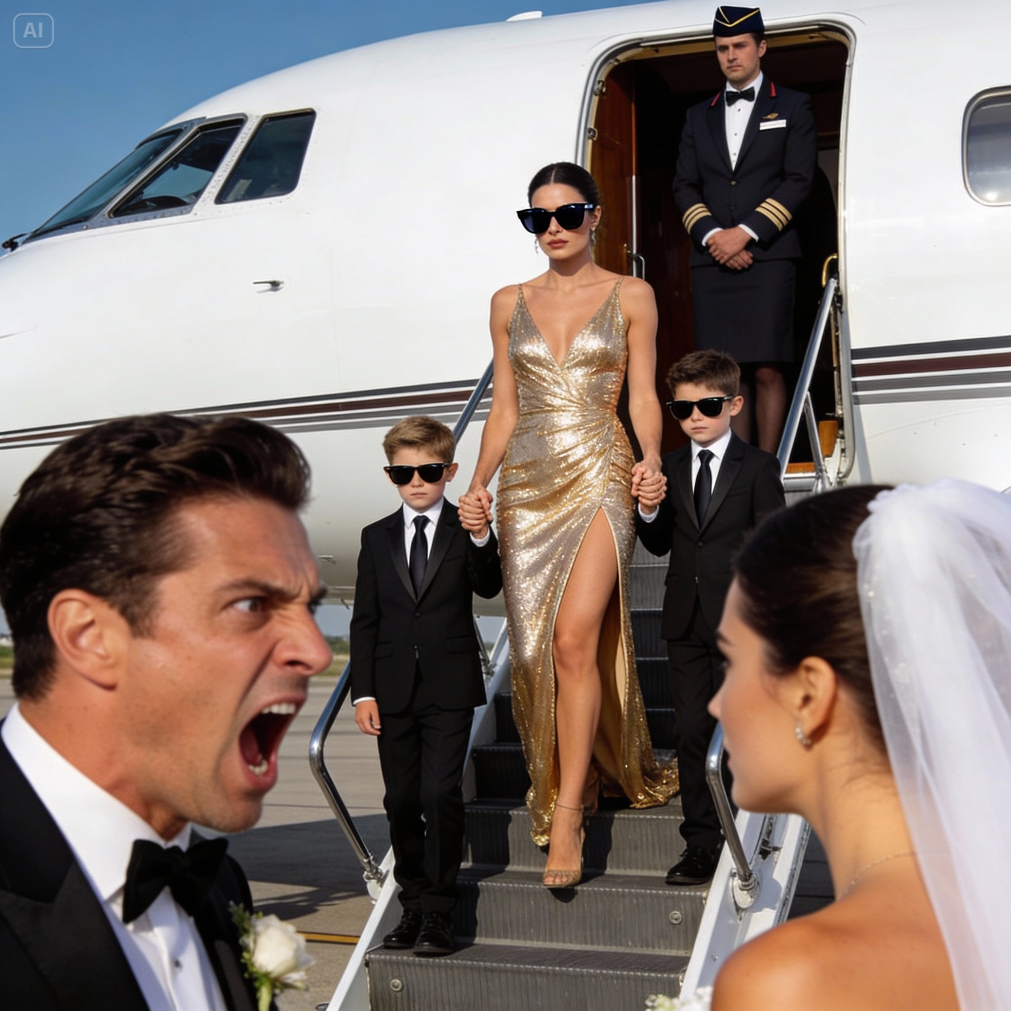 Ex husband thought his ex wife was still poor — until she arrived at his wedding in a billionaire’s jet with his twins