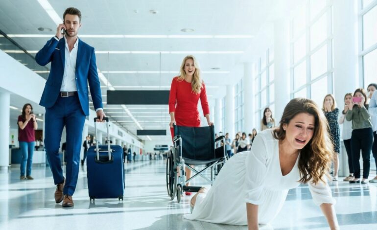 “You’ll be fine without it.”Mistress Stole Pregnant Wife’s Wheelchair at the Airport — Billionaire Forced Her to Crawl to the Ga