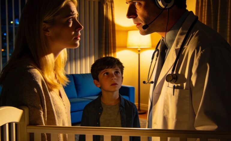 Holding my newborn, I froze when my six-year-old insisted the baby wasn’t part of our family.