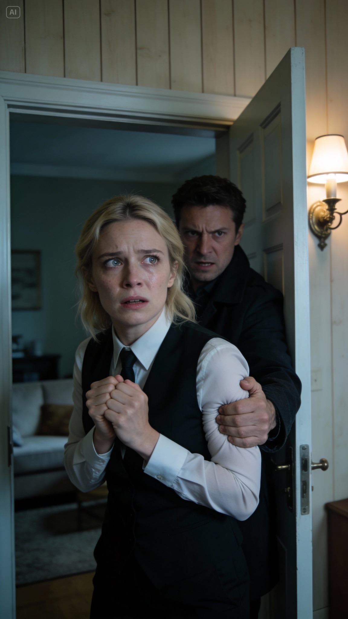 After my husband’s funeral, I opened the front door and saw him standing there, ghost-pale