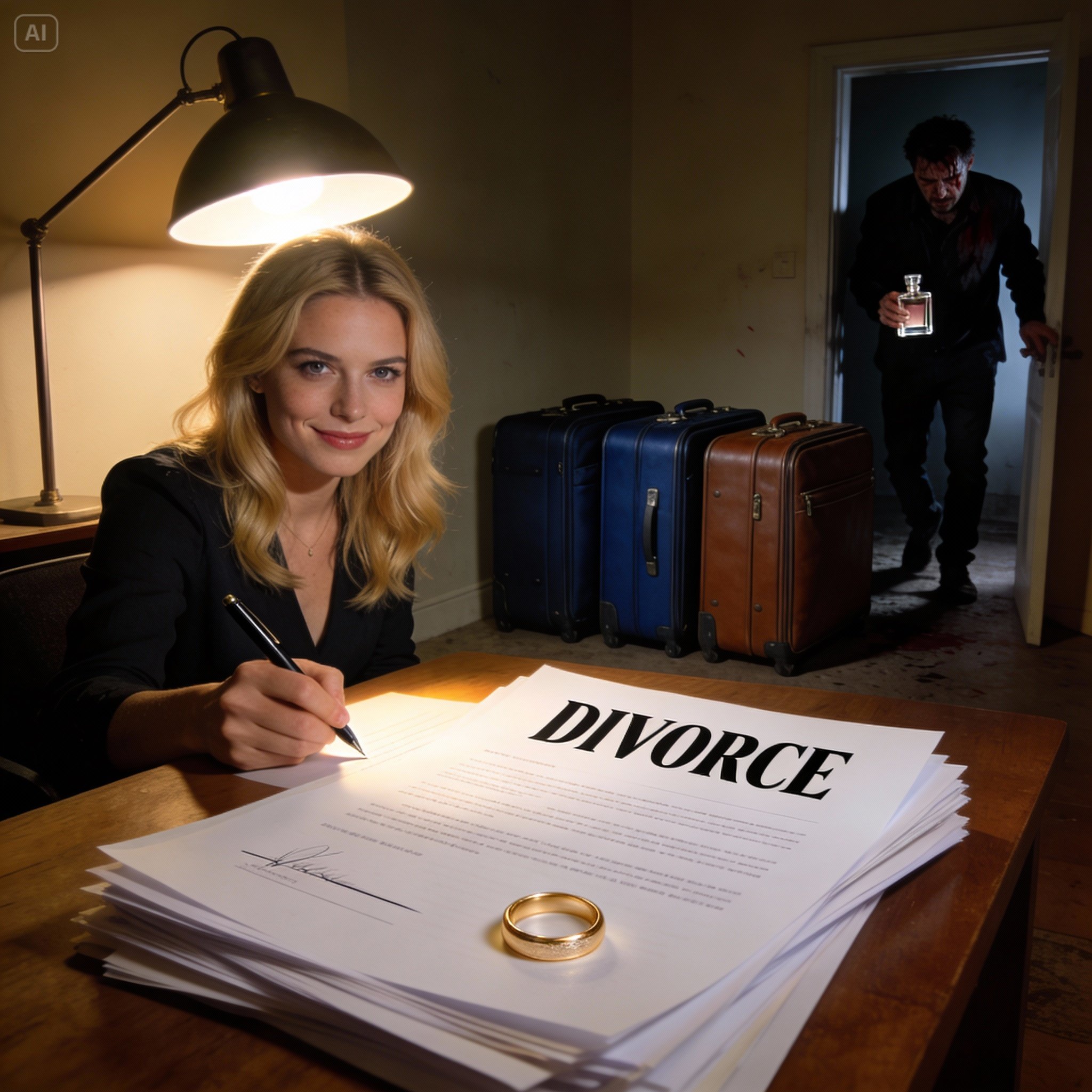 He was sure he’d fooled her. After cheating all night, he crawled back home—perfume clinging to him like proof. But instead of a confrontation, he walked into a clean goodbye: packed bags, signed divorce papers… and her cold, satisfied smile.