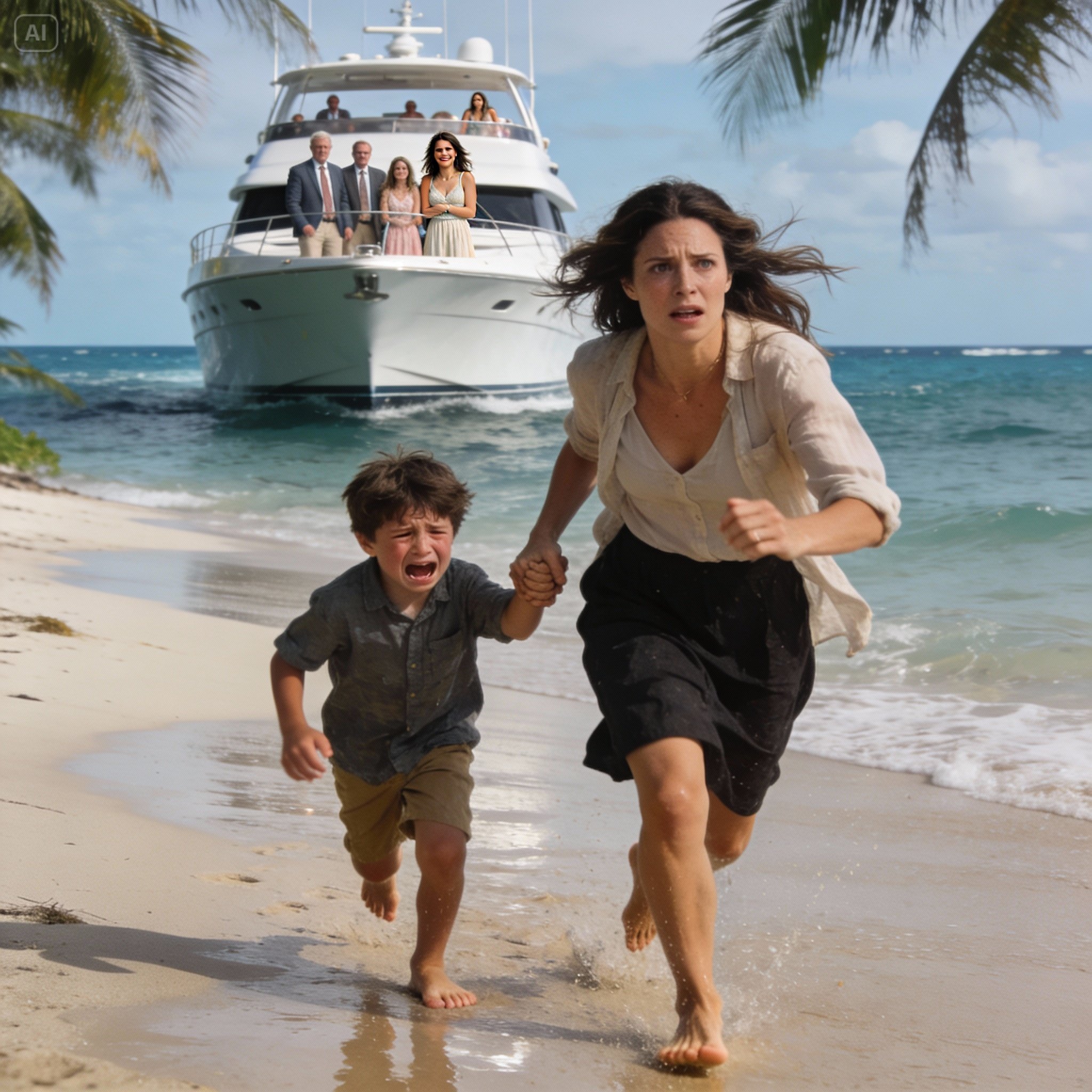 We took a trip to a hidden private beach. My son and I were laughing and picking up shells when a loud motor shattered the silence.