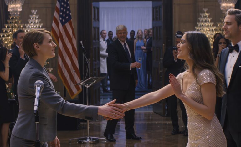 At My Sister’s Contract Celebration Party, I Reached Out To Greet Her Boyfriend. My Sister Brushed My Hand Away And Said With A Smirk, “Oh—He Only Greets People He Knows Well.” The Room Laughed. Cameras Were Rolling. I Stayed Calm And Said, “Perfect—Then This Deal Just Changed.” She Kept Laughing. But 5 Minutes Later, Her Face Went Pale When…