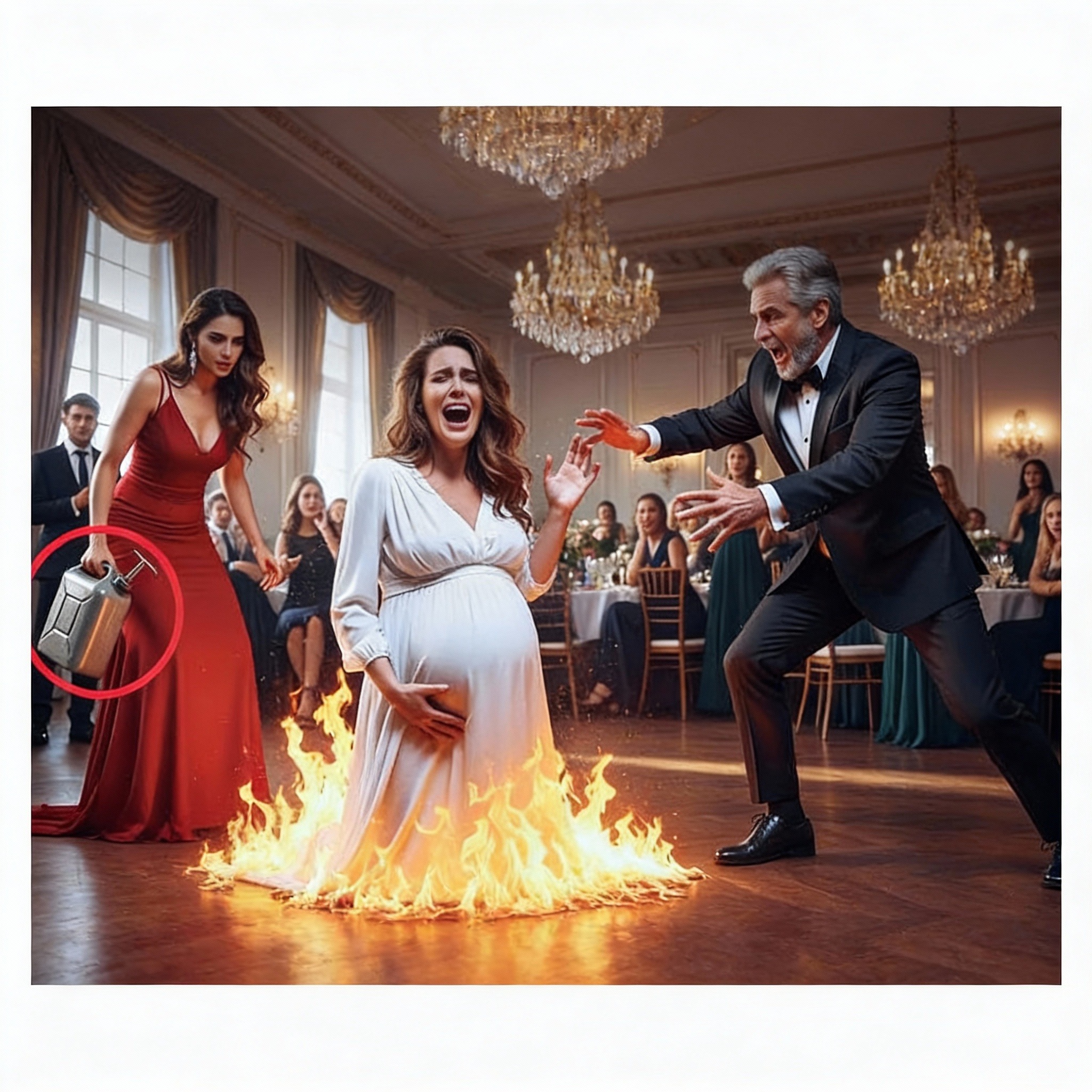 “It was supposed to look like an accident,” he said…At the Charity Gala, the Mistress Ignited the Pregnant Wife’s Dress—Her Billionaire Father’s Revenge