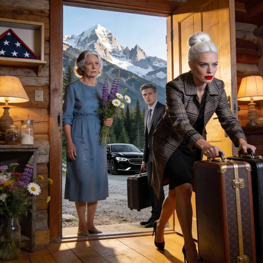 “We heard you bought a luxury villa in the Alps. We came to live with you and make peace,” my daughter-in-law declared at my door, pushing her luggage inside. I didn’t block them. But when they walked into the main hall…