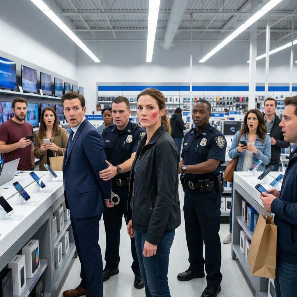 “My husband slapped me so hard the whole store fell silent.” That was the moment I realized this wasn’t just humiliation—it was a public execution of my dignity. People laughed. Phones were pulled out. “Know your place,” he sneered, pulling me toward the door. I stood up, looked him straight in the eye, and calmly said, “You just ruined your own life.” He laughed… without knowing who I really was.