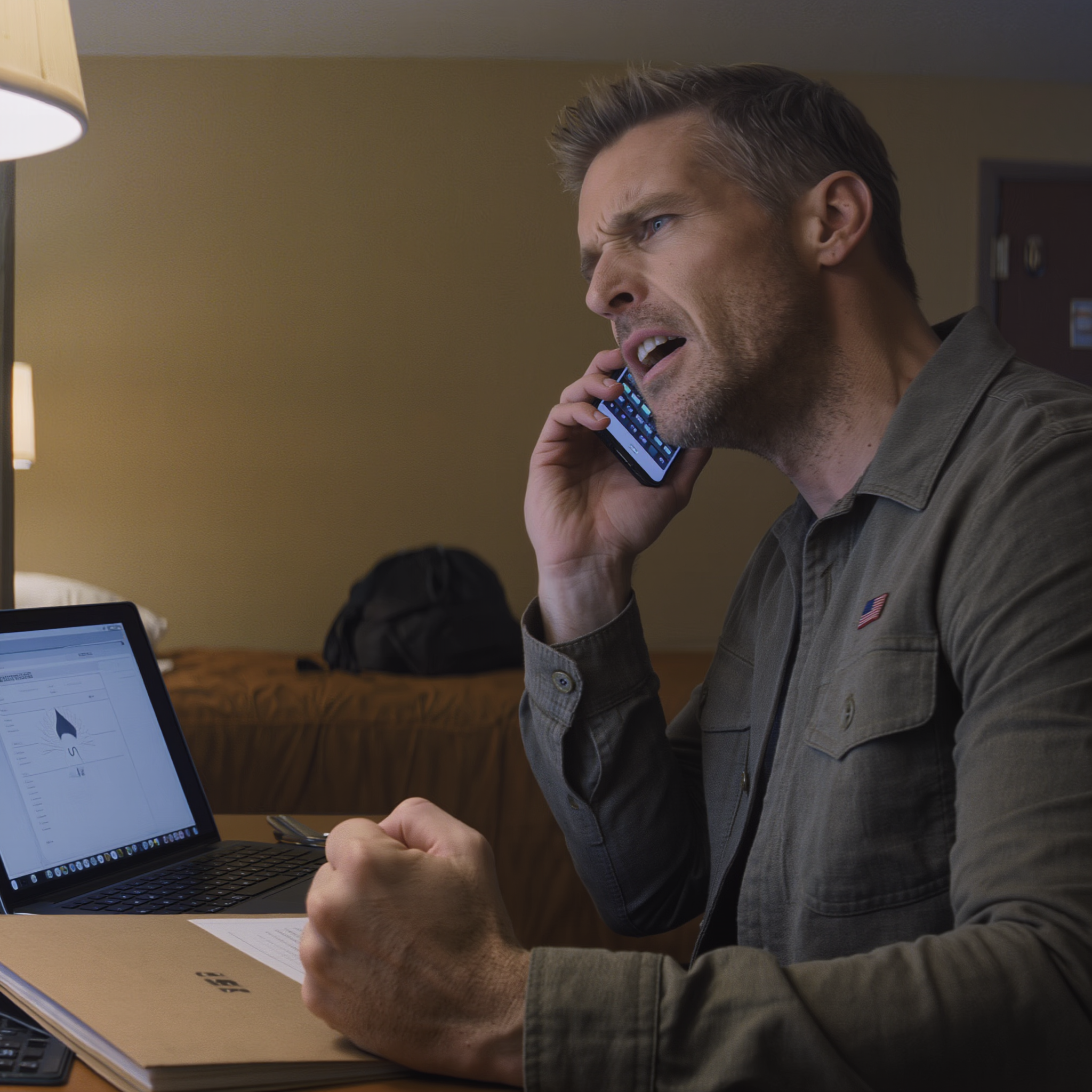 My 7-year-old daughter called, so choked up her words shattered into pieces: “Dad… Mom’s boyfriend hurt me again…” I stood frozen in a strange motel room, 800KM from home, my hands shaking so hard I almost dropped the phone. She whispered like she was afraid someone would hear, said she’d locked her bedroom door, her heart was pounding so hard it hurt, and she asked me for just one thing: “Dad… don’t hang up…”