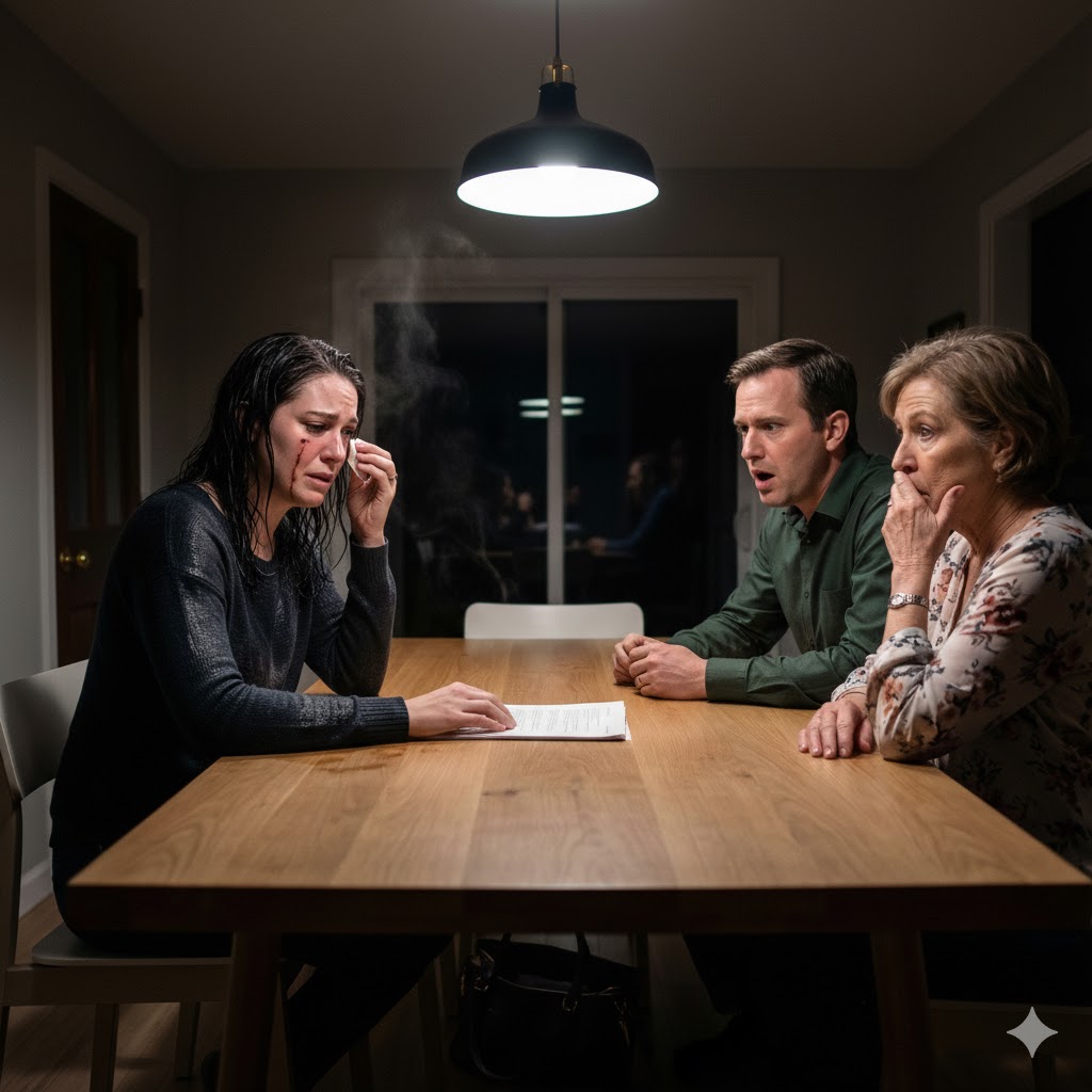 At the family dinner, my husband poured hot soup on my head while his mother laughed.. Then he said “You’ve got 10 minutes to get out.” I wiped my face pulled some papers from my bag laid them on the table and said calmly “You’re right. 10 minutes later…”