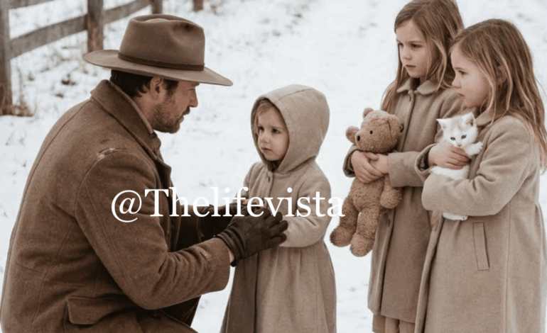 “Our mom died this morning… we have nowhere else to go.” The farmer studied the girls for a long moment, then quietly said, “Then this is your home now.”
