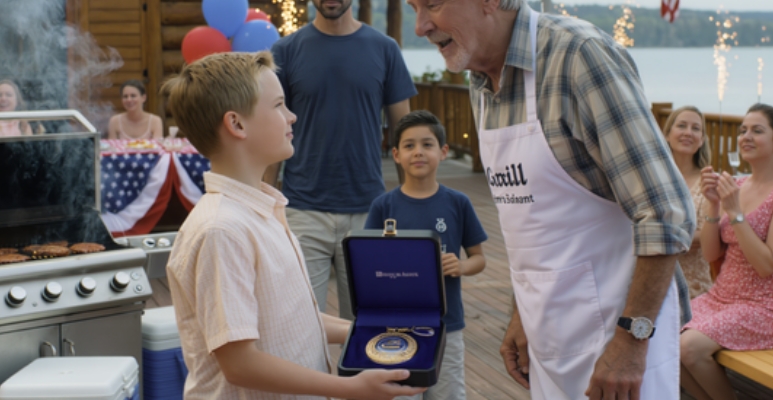 At Our Family Bbq, Dad Mocked My Son: “Put Your Medal Away—Participation Awards Don’t Mean Much Here.” My Kid Clutched It Tighter. I Stayed Calm, Then Announced Something About The Next Event That Made Dad Go Quiet…