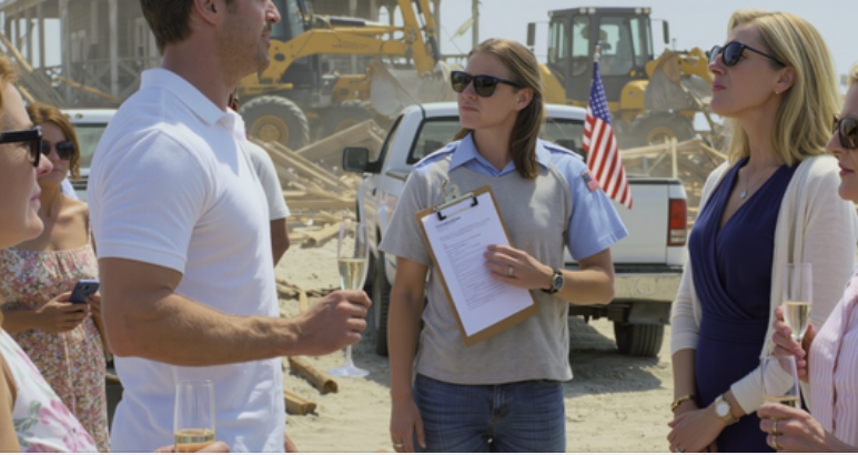 “This Shack Ruins The Family Image,” He Laughed, Waving The Bulldozer Forward. Relatives Cheered As The Demolition Started. I Sat On The Seawall, Silent, Letting Them Think They’d Won. Then Coastal Inspectors’ Trucks Rolled In And Blocked The Beach Access With A Stop-Order. His Smile Vanished—And His Face Went Pale…