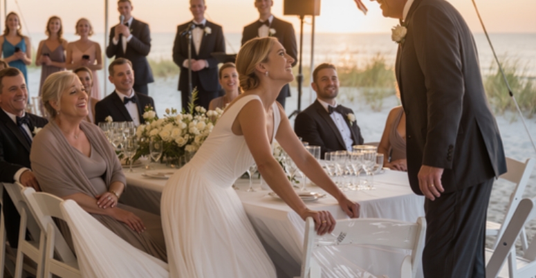 I Caught My Daughter-In-Law Smearing Strong Glue On The Chair Meant For My Wife—While My Son Stood There Like It Was A Joke. I Didn’t Yell. I Didn’t Make A Scene. But Hours Later, When The Mc Asked The Bride To Stand, That Sudden Tearing Sound Stopped Her Cold…