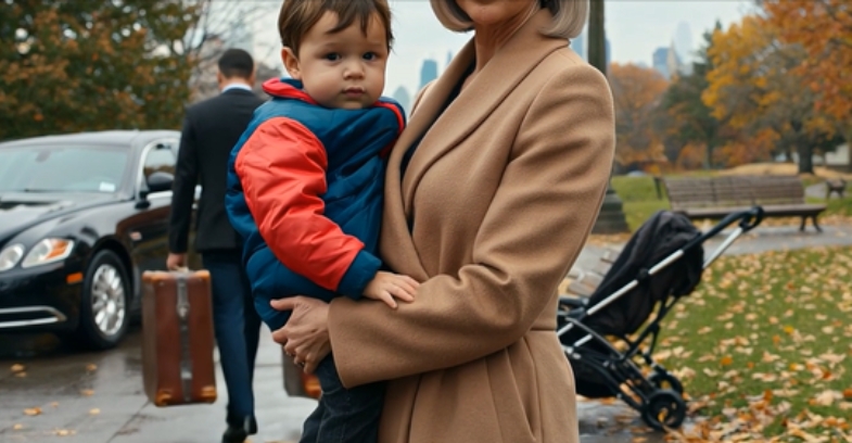 I found my grown son on a damp Chicago park bench beside three suitcases and my sleeping grandson—and in one breath he told me his wife had thrown him out, her father had fired him, and they were about to erase him like he never belonged.
