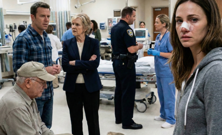 My husband shoved me against the refrigerator, then kicked me so hard with his knee that my nose broke. I was bleeding, trembling, and reached for my phone—until my mother-in-law snatched it away. “Just a small scratch,” she snapped. And my father-in-law? “Drama queen,” he muttered. They had no idea what I was going to do next.