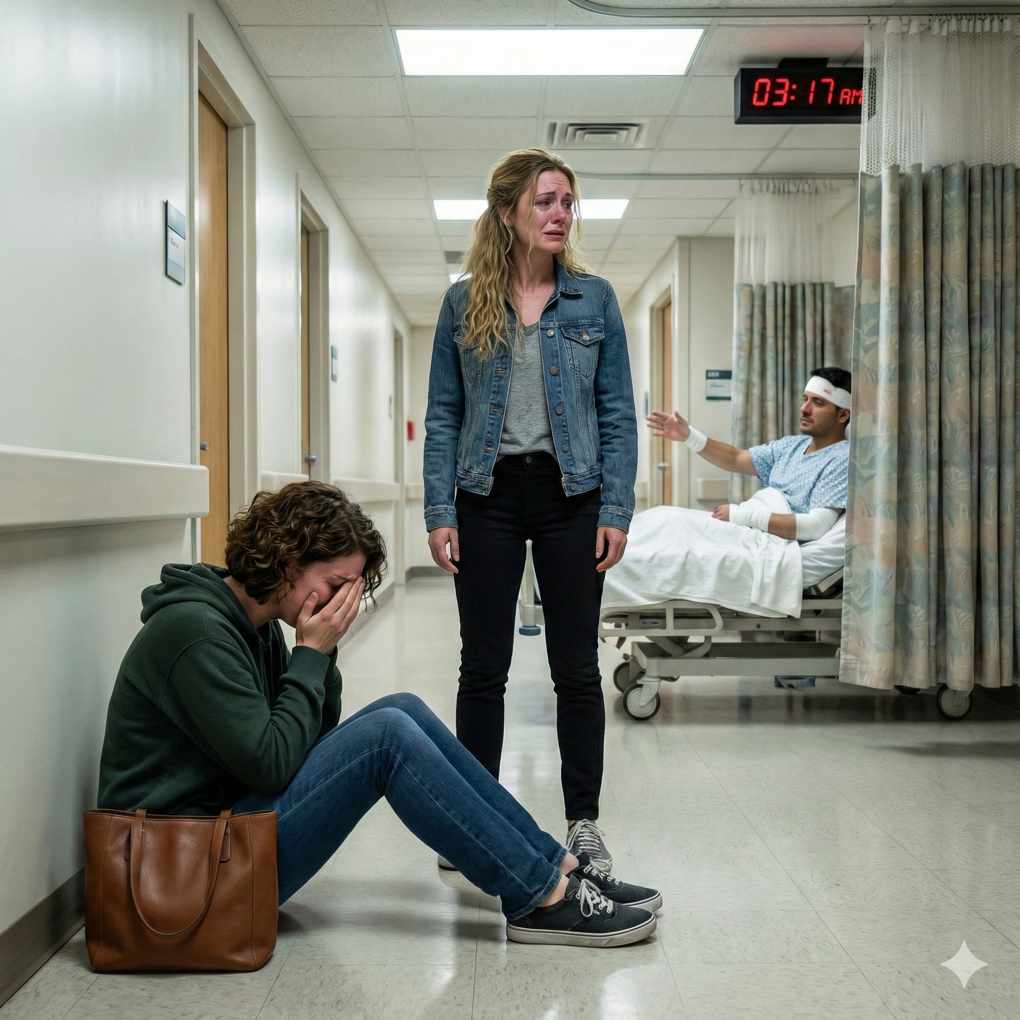 At 3 a.m., a police officer called me: “Your husband is in the hospital. We found him with a woman.” When I arrived, the doctor cautioned me, “Ma’am, what you’re about to see may shock you.” He drew the curtain aside — and I collapsed to my knees the instant my eyes fell on what was there…