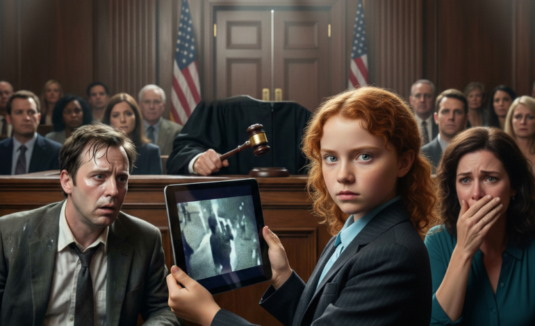 My husband files for divorce, and my 10-year old daughter asks the judge: “May I show you something that Mom doesn’t know about, Your Honor?” The judge nodded. When the video started, the entire courtroom froze in silence.