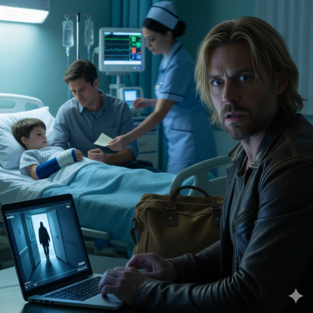 I sat by my son’s hospital bed, watching him sleep, when the head nurse brushed past and slipped a note into my hand: “Don’t come again. He’s lying. Check the camera at 3 a.m.” My stomach dropped. That night, I replayed the footage alone in the dark. My hands started shaking—because what I saw wasn’t an accident, and the truth was far more terrifying than his broken bone.