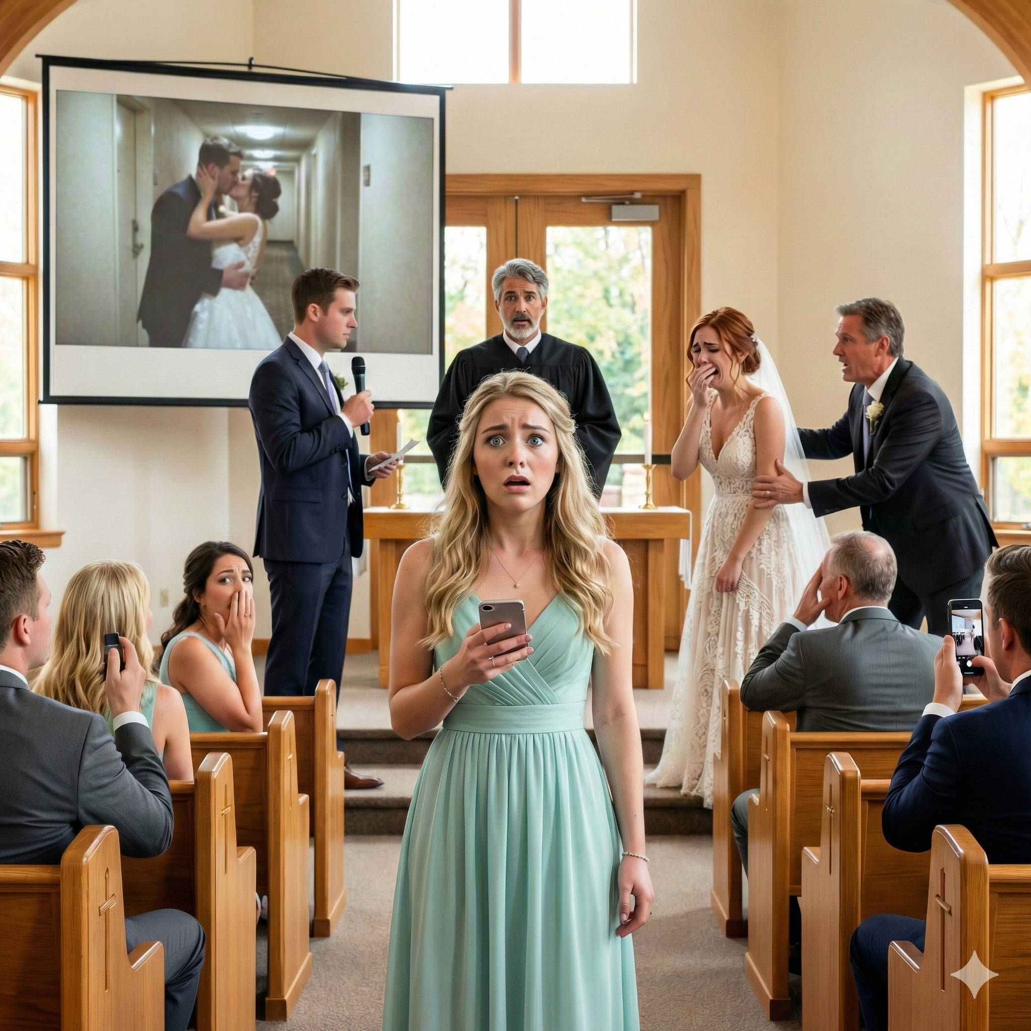 I always thought the hardest moment of my life would be watching my brother say “I do” to another woman. I was wrong. Behind the altar, I caught my husband and my future sister-in-law whispering, fingers brushing, eyes locked. “Do you see that?” I hissed. My brother just grinned. “Relax,” he whispered, “the real wedding starts after this.” In that second, I realized—I might be the only one who doesn’t know the script.