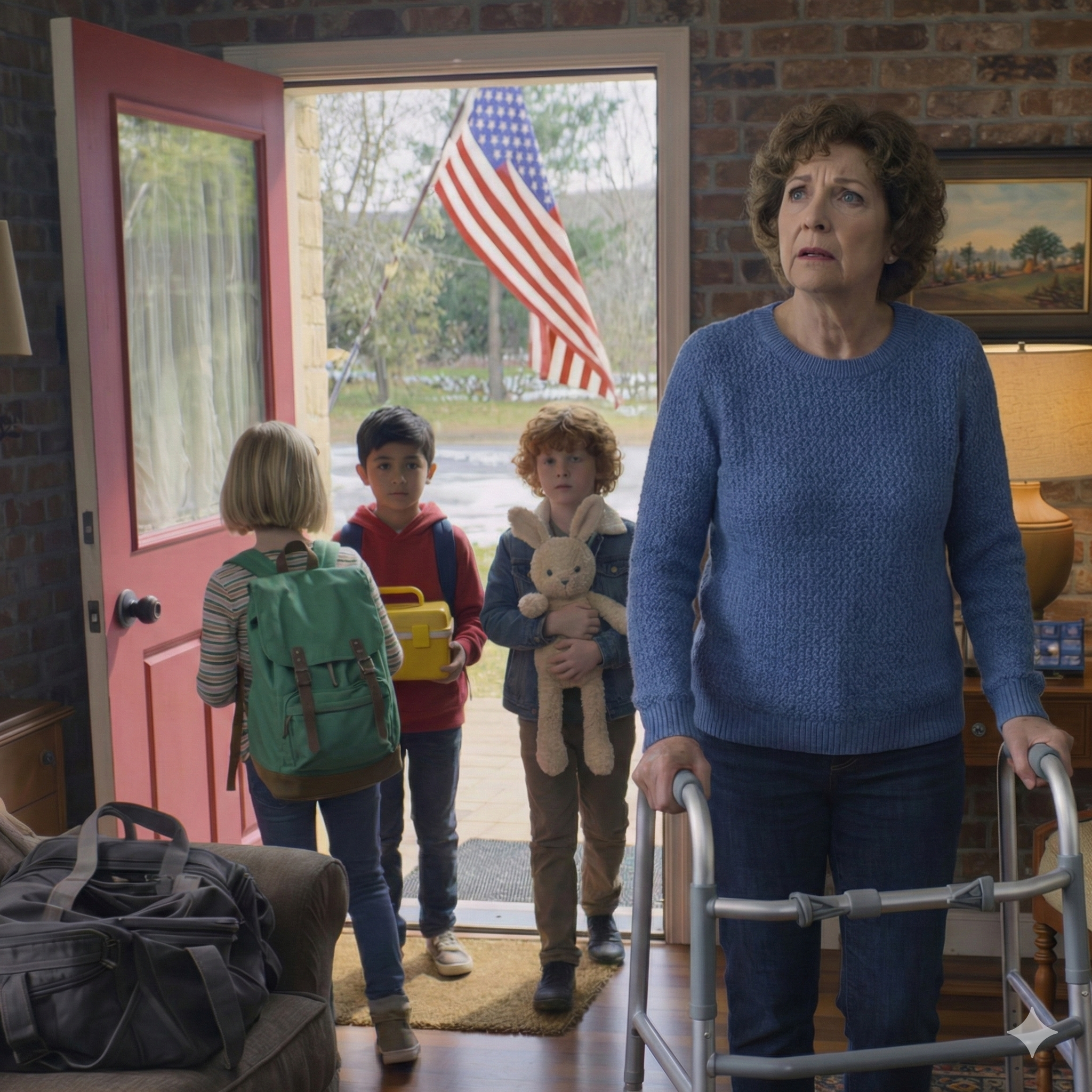 One week after my hip surgery, my daughter-in-law called and said, “You’re home anyway,” then dropped three kids and two overstuffed bags on my couch and vanished. By bedtime I’d noticed the tight belts, the quiet flinches, and how a twelve-year-old ran breakfast like a job. So I made soup, locked the door, and started writing everything down—because when Sunday came, I wasn’t going to smile and pretend again.