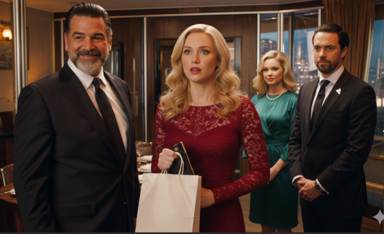 At my dad’s luxury birthday, my brother mocked my “secondhand” dress in front of everyone—then the restaurant owner stopped at our table, looked at me, and said, “It’s an honor to serve you, Miss Ivy,” and the smiles that had been so proud a second ago quietly died.