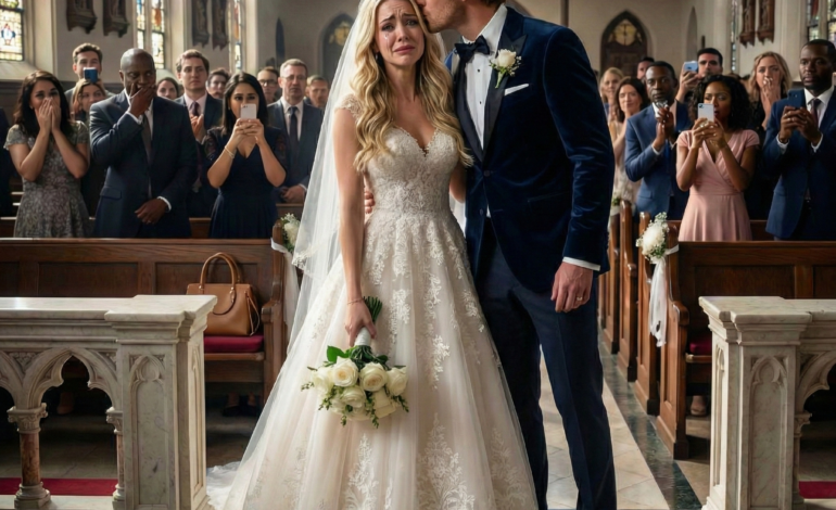 My fiancé left me at the altar to party in Vegas. My “friends” were livestreaming my breakdown. Just as I was about to run, a man in a charcoal suit stormed down the aisle. “Where is the groom?” my dad screamed. “Right here,” the man said calmly. It was Julian Croft, the most feared architect in NY—and my boss. He kissed me in front of everyone, and for the first time in three years, I felt a spark that my ex never gave me.